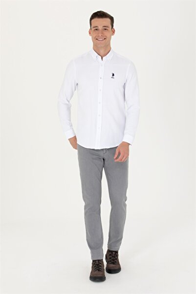 U.S. Polo Assn. Ανδρικό μπλουζάκι πόλο Nova023k - US Polo Assn1672542 Λευκό