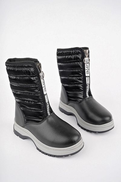 MUGGO Dětské unisex boty se zárukou cukru – pohodlný střih, zip, chlupatý déšť a sníh