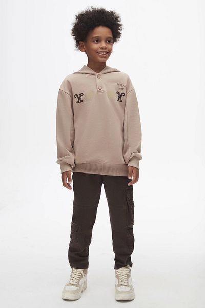 nk kids Пуловер с мозайка от норка за момче