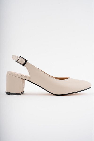 MUGGO W0711 Guaranteed Women's Open Back Classic Daily Style Stylish and Comfortable Heeled Shoes