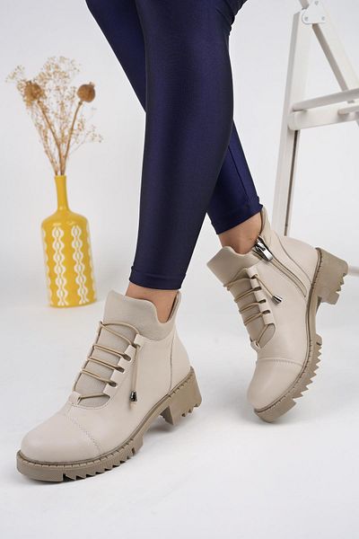 MUGGO Molde Guaranteed Women's Stretch Rubber Laced Zippered Boots