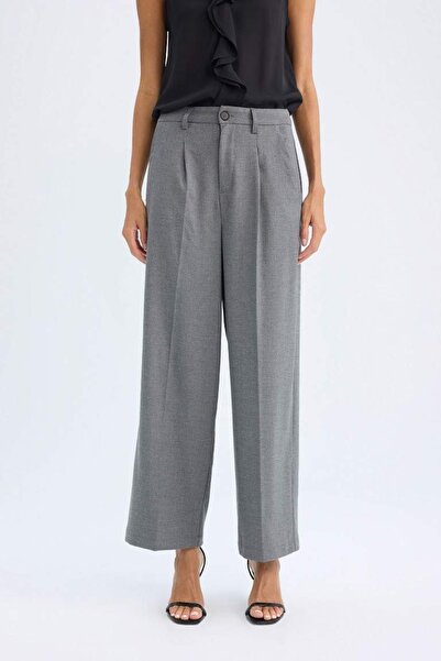 DeFacto Women's Canvas Trousers C2020Ax/Gr156 Gray Melange