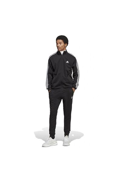 adidas طقم بدلة رياضية كاجوال للرجال M 3S Ft Tt Ts IC6766 باللون الأسود