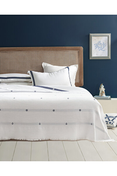 Madame Coco مفرش سرير فردي ريفا - أبيض