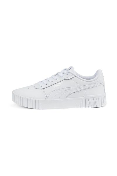 Puma Carina 2.0 Dámské Sneakers385849-02 Bílo-bílo-stříbrné