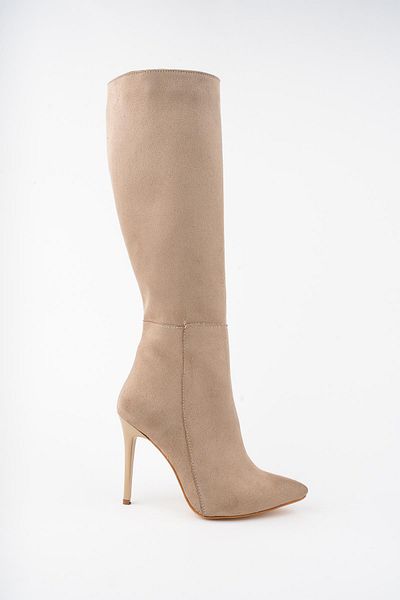 MUGGO Florence Guaranteed Damenstiefel mit dünnem Absatz und spitzer Zehenpartie und seitlichem Reißverschluss