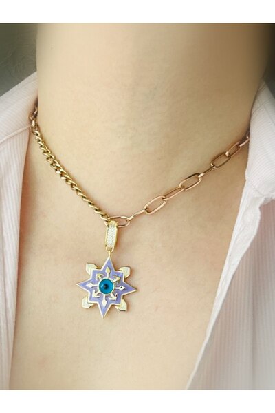 Dumledo Mor Ok Figürleri Gold Klipsli Kolye Ucu & Ajda Bilezik Charm | 925 Ay...