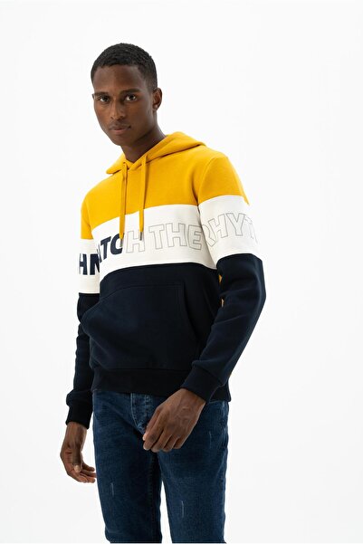 Arma Чоловічий світло-жовтий світшот з кишенями та капюшоном K24254928201