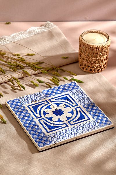 Anadolia البلاط الأزرق الترافرتين الركيزة
