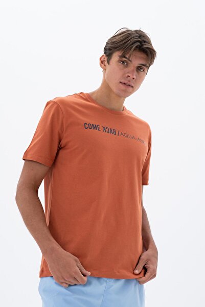 Arma Men's Pink Large Size Crew Neck T-Shirt Y 25344870101