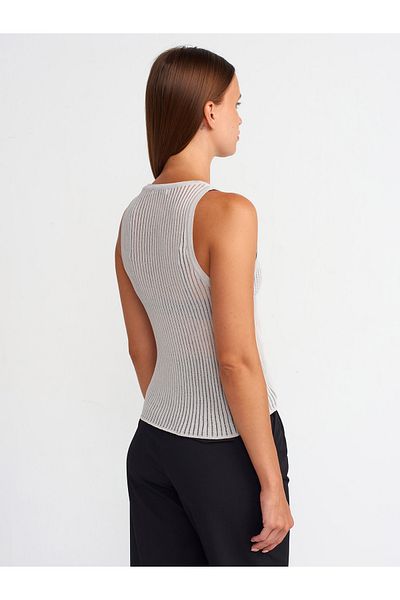 Dilvin 10410 Model - Gray Crew Neck Knitwear Undershirt