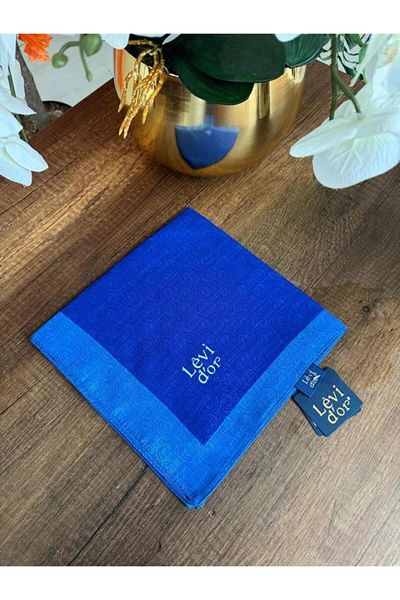 Levidor Γυναικείο μονόγραμμα κασκόλ Parlament Blue