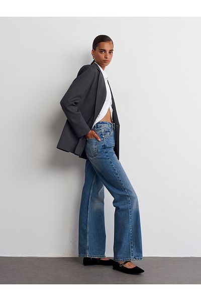 Dilvin 60743 Model Anthracite Blazer Jacket