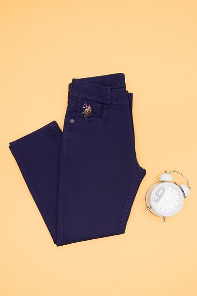 U.S. Polo Assn. Boy's Navy Blue Canvas Pants 50263986 -Vr033