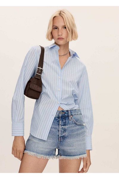 MANGO Woman Jeansshorts mit nahtlosen Beinen