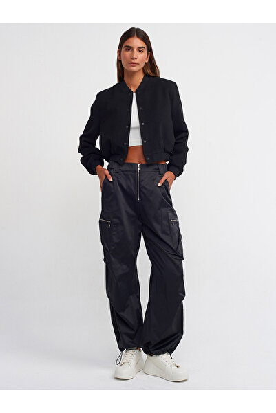 Dilvin 60719 Gömlek Bomber Ceket-Siyah
