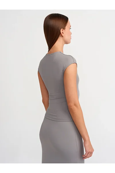 Dilvin 30856 Model Polyamide Gray T-Shirt