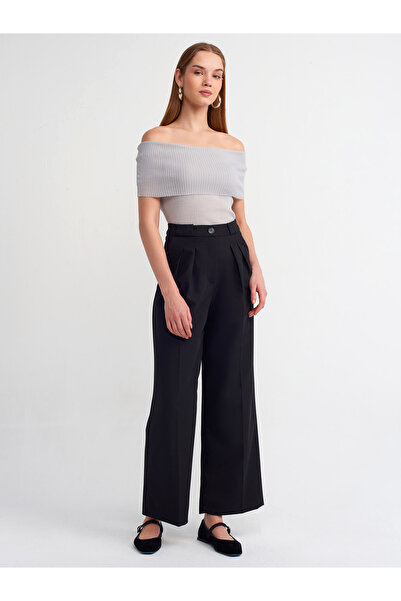 Dilvin 10558 Thin Knitwear Sweater-Grey