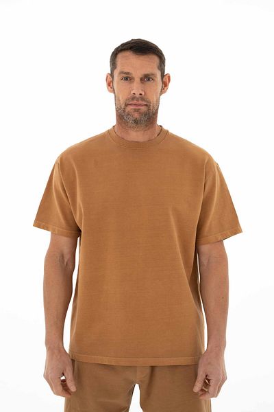 Arma Ανδρικό φούτερ σε καφέ Oversize κοντό μανίκι με λαιμόκοψη Y 25344376401