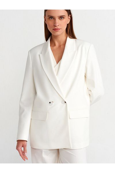 Dilvin 60732 Jachetă Blazer-Albă