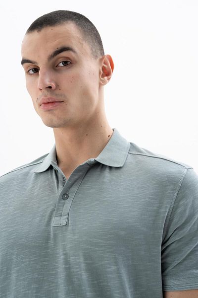 Arma Tricou albastru pentru bărbați, cu croială normală, cu gât polo, Y 25374490301