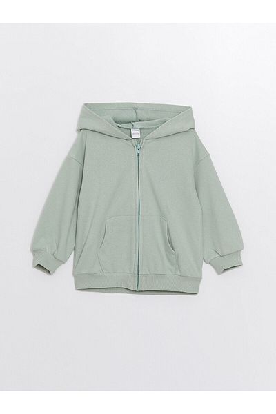 LC Waikiki LCW Hooded Long Sleeve Girl's Zippered Sweatshirt