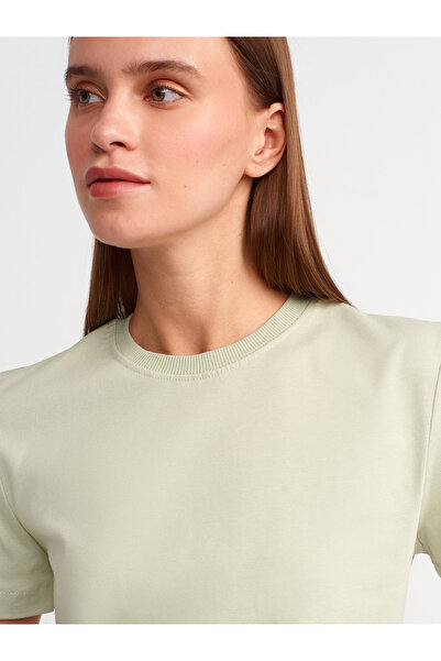 Dilvin 31069 - Cotton Mint Crew Neck T-shirt