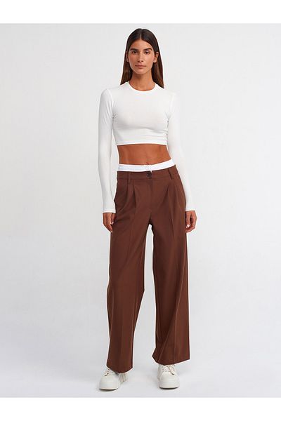 Dilvin 71208 Pants with Fitted Underwear - Brown