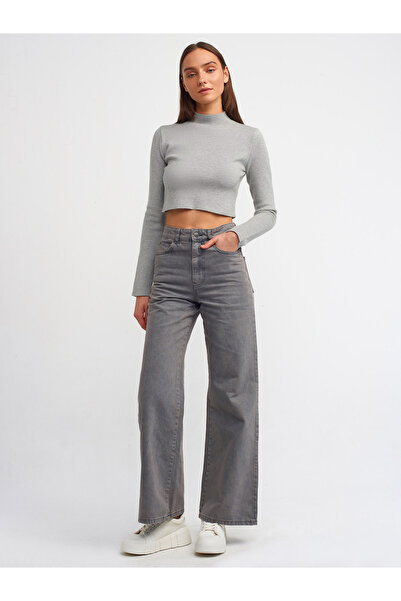 Dilvin 70459 Yüksek Bel Pantolon-Füme