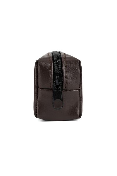 Gözde Proje Faux Leather Dark Brown Pencil Case