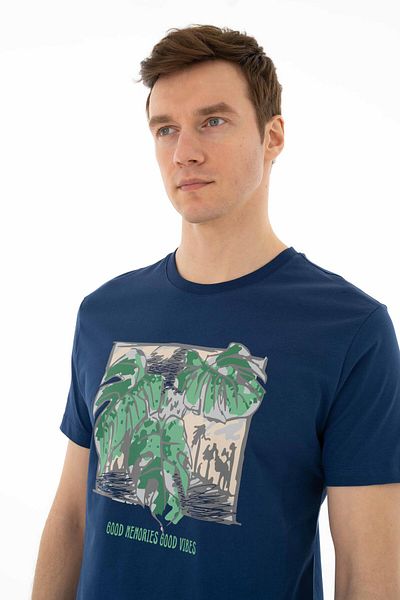 Arma Ανδρικό μπλουζάκι Indigo Regular Fit Crew Neck Y 25344403501