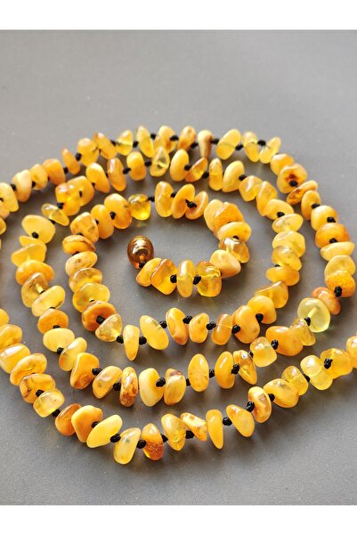 Kehribar Sarayı Milk Color Relaxing Men's Necklace 80 cm