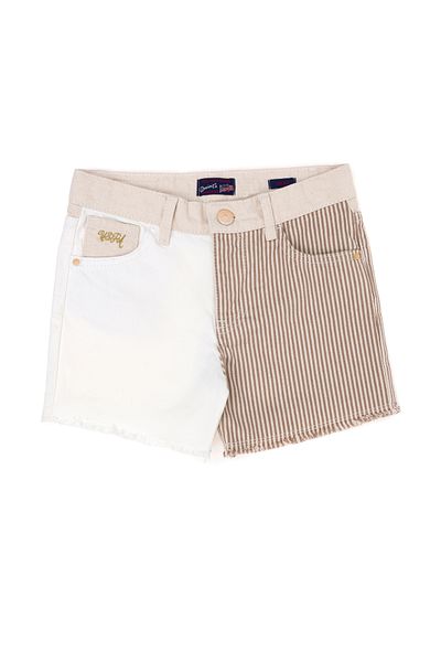 U.S. Polo Assn. Girl's Cream Jean Shorts 50263967 -Vr071