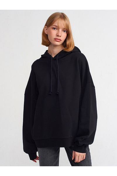 Dilvin 40142 Hooded Sweatshirt-Black