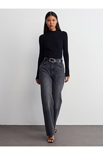 Dilvin 71702 Model - Anthracite Distressed Denim Trousers