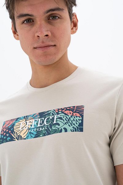 Arma Ανδρικό μπλουζάκι μπεζ Slim Fit Crew Neck Y 25344452101