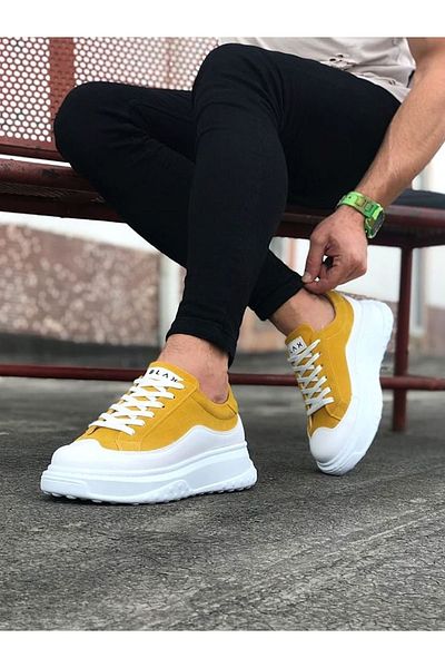 RUBY BOUTİQUE White Yellow Men's Shoes