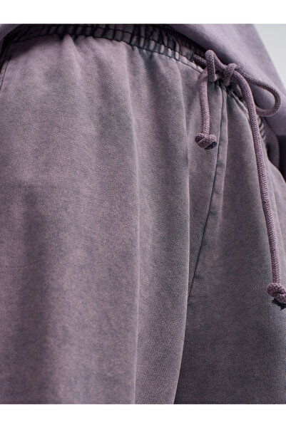 Dilvin 70467 Jogger Pants with Wash Effect-Purple