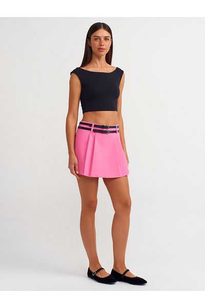 Dilvin 80840 Fucsia Fucsia Fucsia Pantaloni scurți cu curea dublă