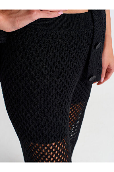 Dilvin 70159 Lined Knitted Trousers-black