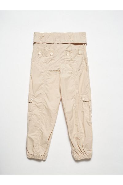 Dilvin 70928 Model Stone Colored Cargo Pocket Trousers