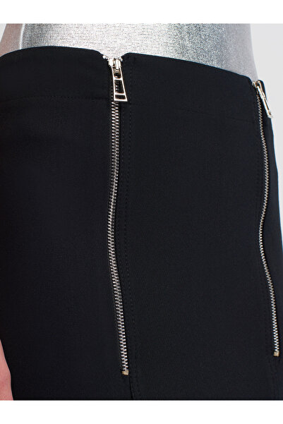 Dilvin 80823 Fermuarlı Kalem Etek-Siyah