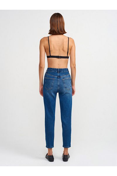 Dilvin 71682 Model - Navy Blue Comfort Slim Fit Denim Trousers