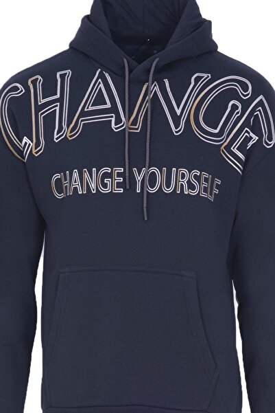 Arma Чоловічий темно-синій світшот з капюшоном Regular Fit K22254919201