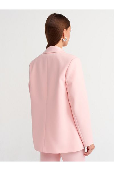 Dilvin 60736 Model Pink Blazer Jacket