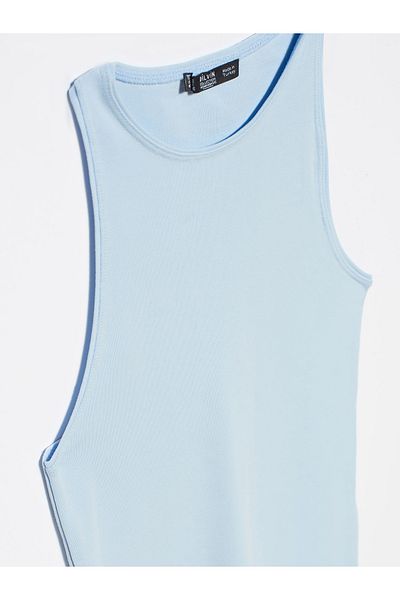 Dilvin 3694 Tricou Blue Halter Guler
