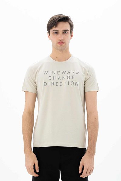 Arma Ανδρικό μπλουζάκι μπεζ Slim Fit Crew Neck Y 25364451701
