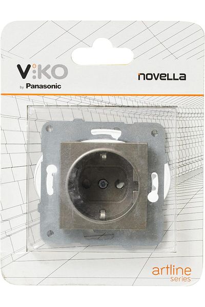 STOREMAX Svticaret Novella Anthracite Ground Socket Child Protection Mechanism + Button Cover Quick Connection Child