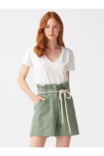 Dilvin 3470 Tricou de bază cu decolteu în V-ecru