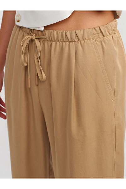 Dilvin 71535 Geniş Paça Özel Kesim Pantolon-Camel